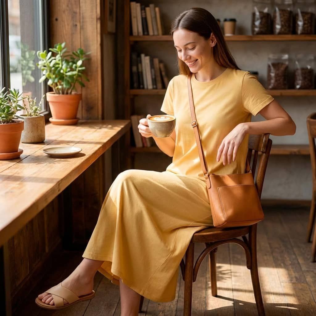 Žluté šaty Anna v detailu