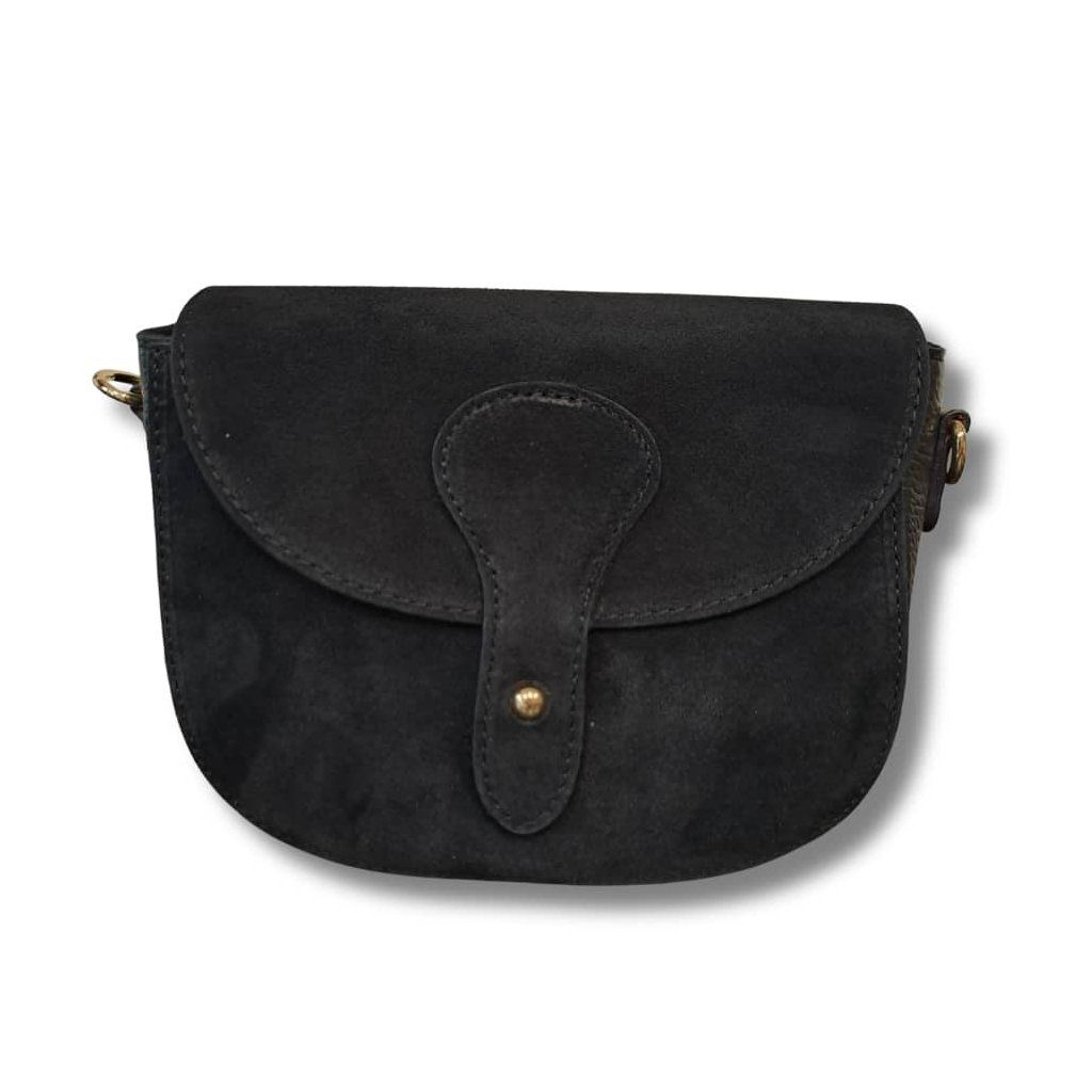 Černá kožená crossbody kabelka Danami