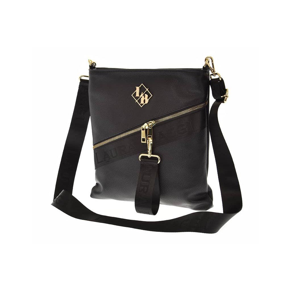 Černá varianta minimalistické crossbody kabelky